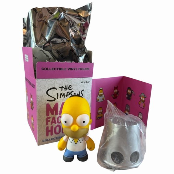 Kidrobot Other - KIDROBOT THE MANY FACES OF HOMER 3" BLIND BOX - BUCKET HEAD - THE SIMPSONS